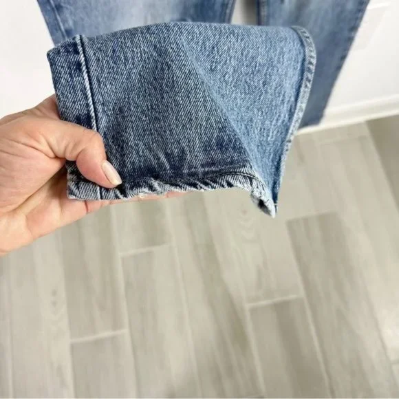 Good American Good '90s Icon Jeans Straight Leg Indigo 065 Size 12 / 31 - Picture 5 of 10